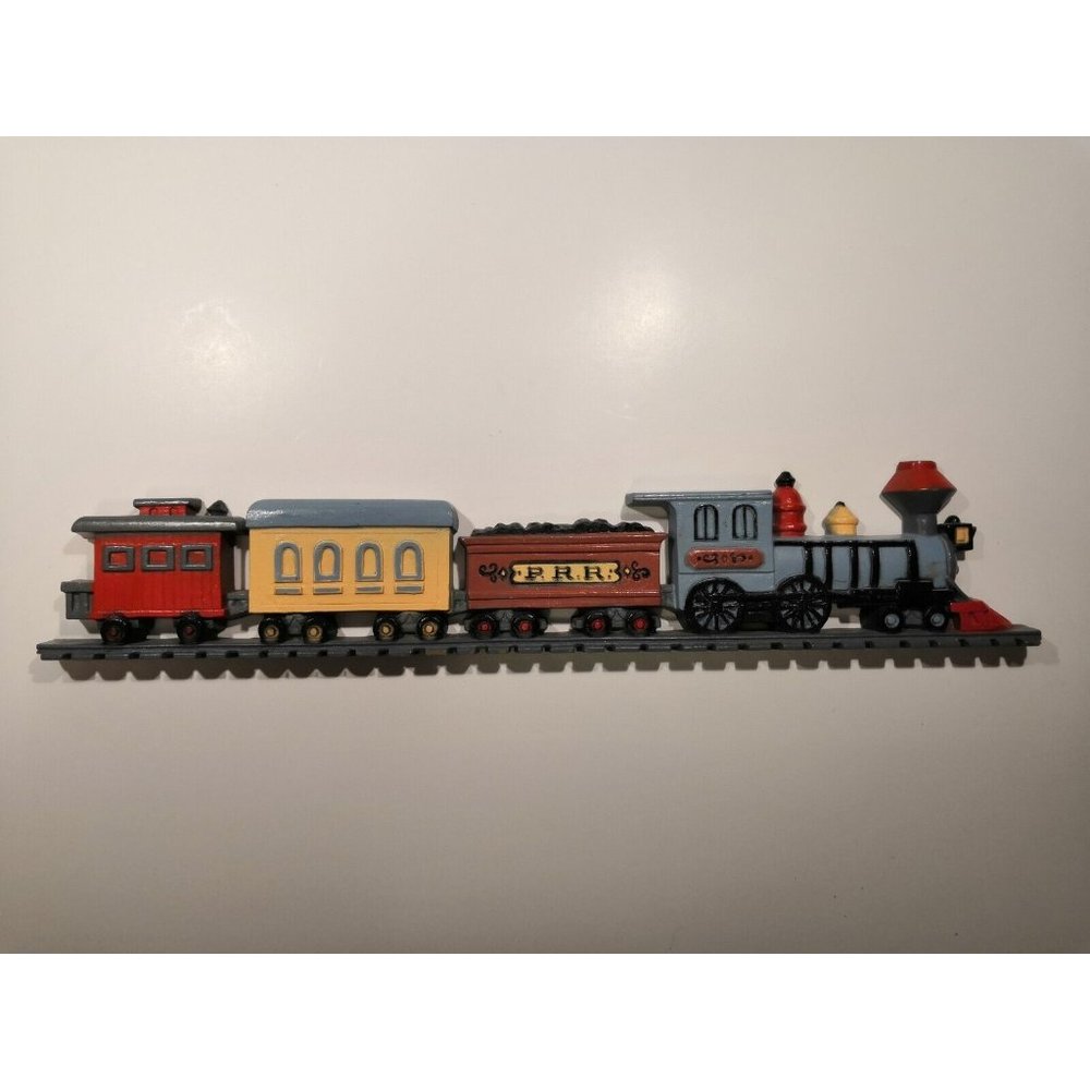 Burwood Products Co Train Wall Hanging Made in USA Hard Plastic 3110 B 1990
